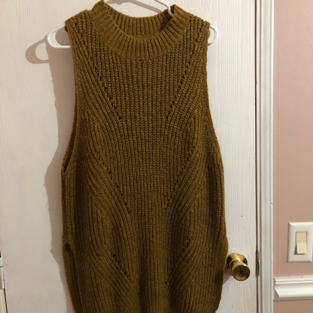 Large sleeveless sweater